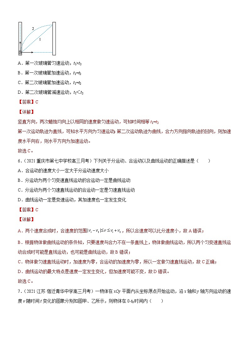2.1.1运动的合成与分解(解析版)第3页