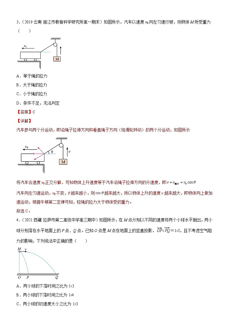 第2章抛体运动章末检测 (课件+练习A卷)-高中物理同步备课系列(鲁科版2019必修第二册)02