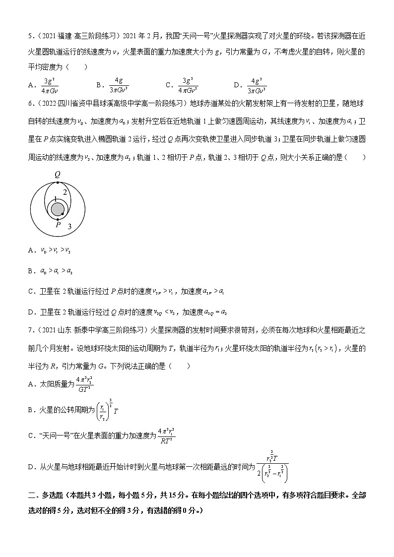 第4章+万有引力定律及航天+章末检测 (课件+练习A卷)-高中物理同步备课系列(鲁科版2019必修第二册)02
