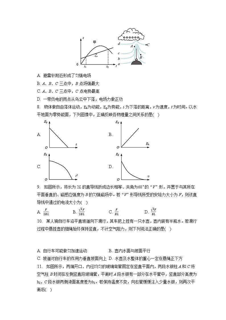 2022-2023学年上海市长宁区高三(上)期末物理试卷(一模)(含答案解析)第2页