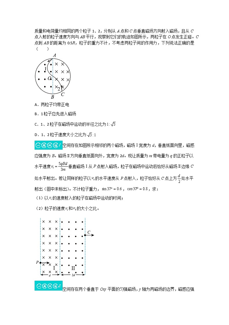 10.3带电粒子在组合场中的运动(原卷版)-2023年高考物理一轮复习提升核心素养02