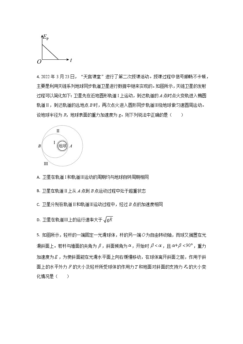 黑龙江省哈尔滨市第三中学2022-2023学年高三上学期期中考试物理试题(原卷版)第2页