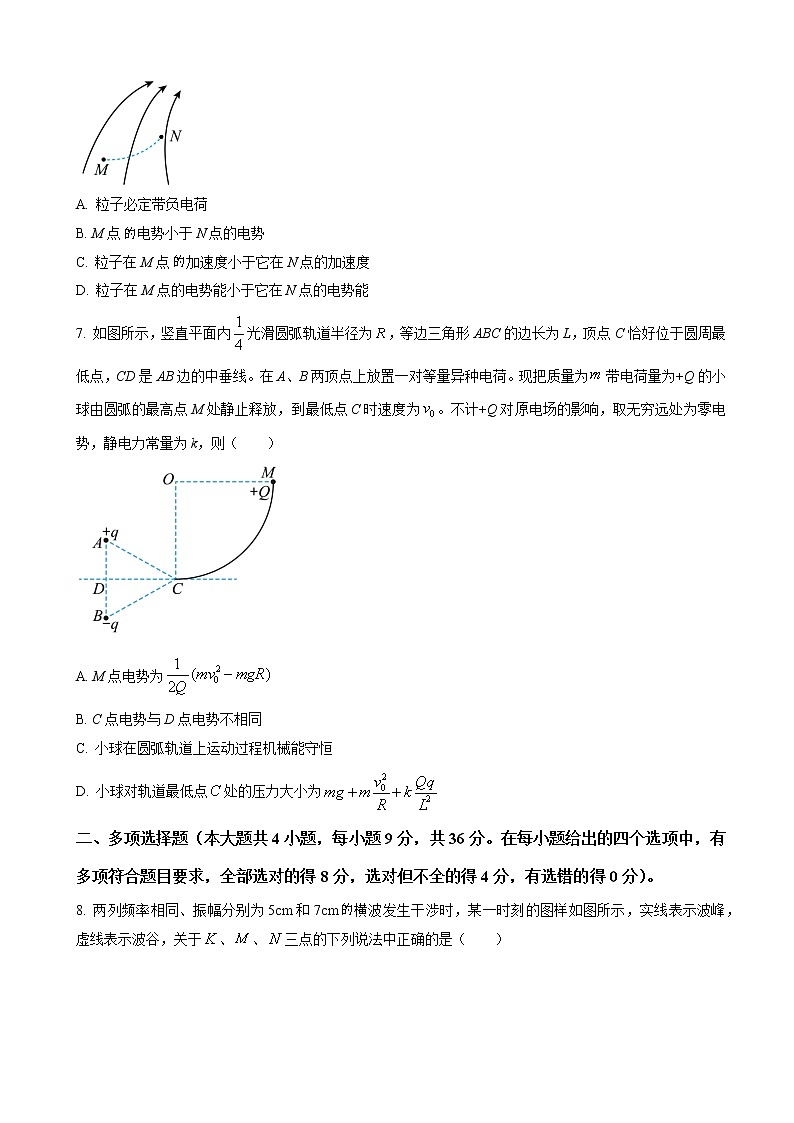 2022-2023学年辽宁省抚顺市第一中学高三上学期1月线上阶段验收 物理(word版)第3页