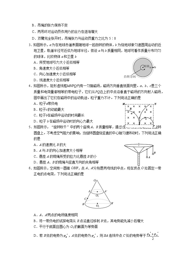 2022-2023学年广东省广州市天河区高三下学期综合测试物理试题(二)第2页