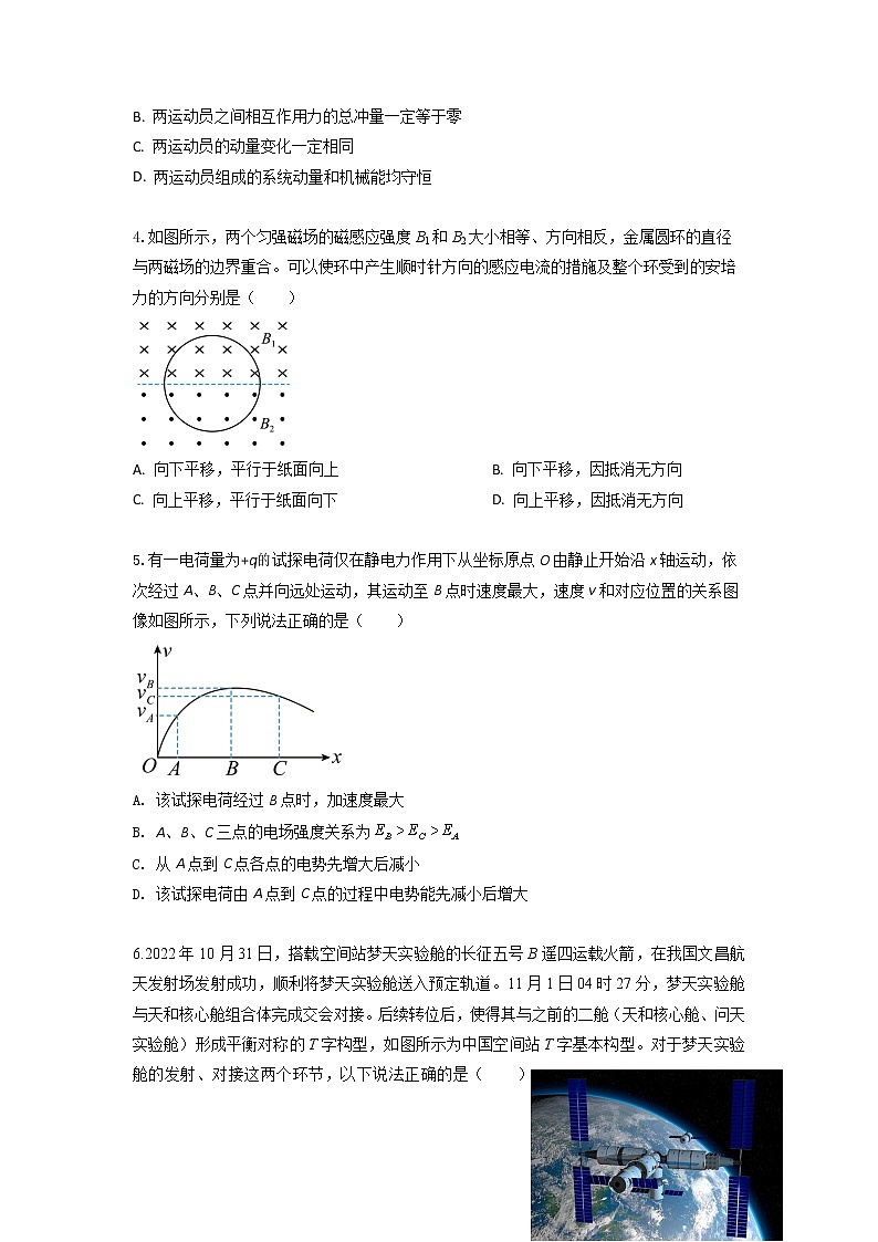 2022-2023学年湖南省邵东市第一中学高二上学期期末考试物理试题 Word版第2页