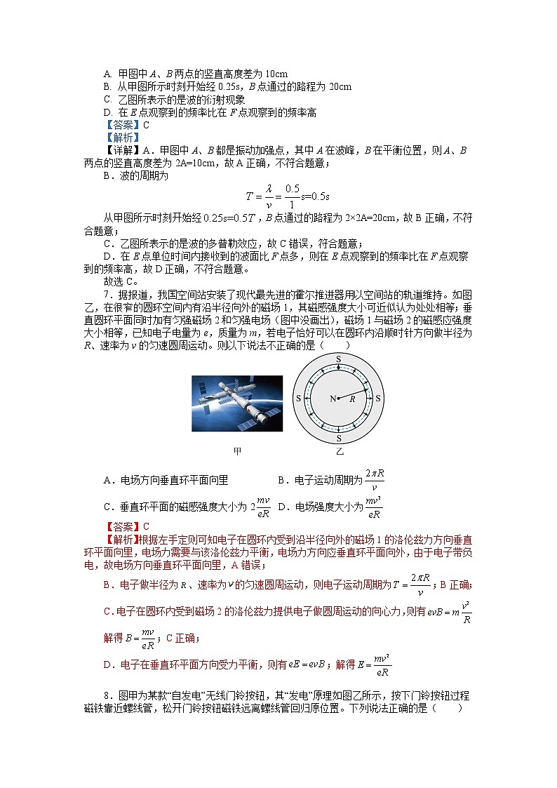 2023年秋学期高二物理期末考试试卷-教师版第3页