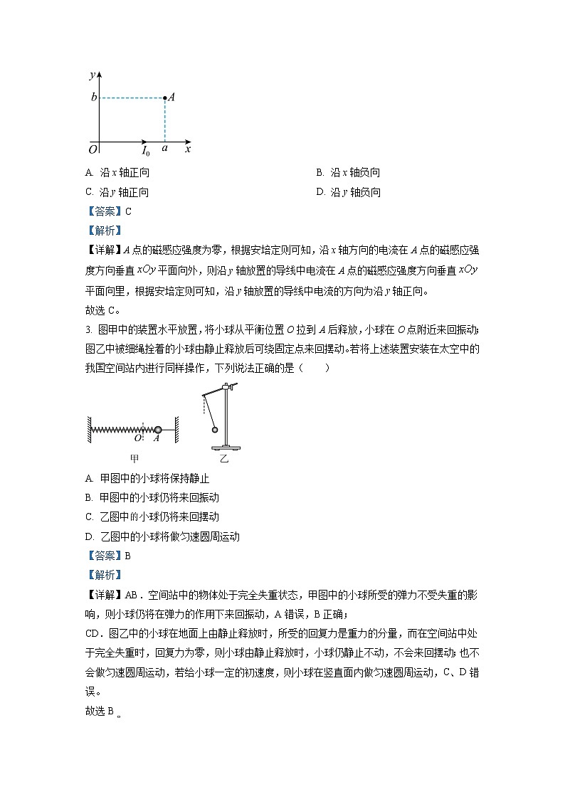 2022-2023学年湖南省郴州市高二上学期教学质量监测试题物理试题(解析版)第2页