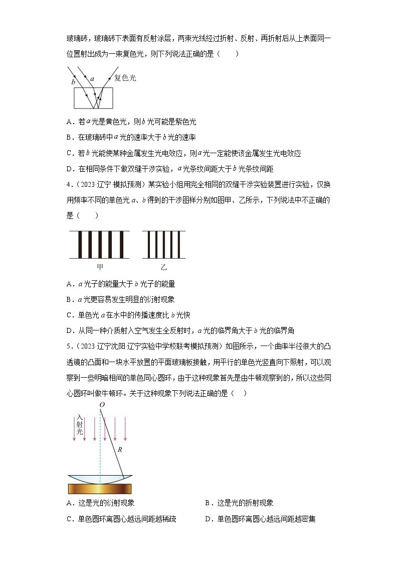 【备战2023】高考物理选择题专项训练学案——光学02