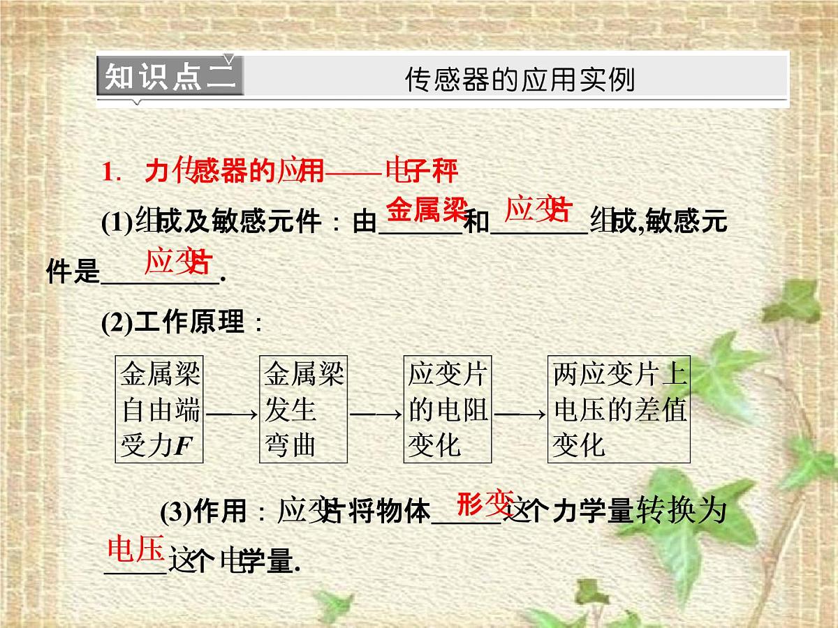 2022-2023年人教版(2019)新教材高中物理选择性必修2 第5章传感器第2节常见传感器的工作原理及应用(5)课件第8页