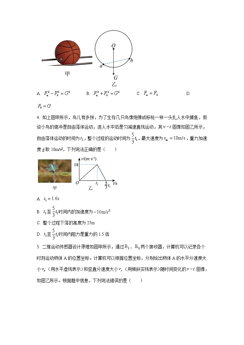 2022-2023学年浙江省舟山中学高三上学期首考模拟卷(三)物理试题(解析版)第2页