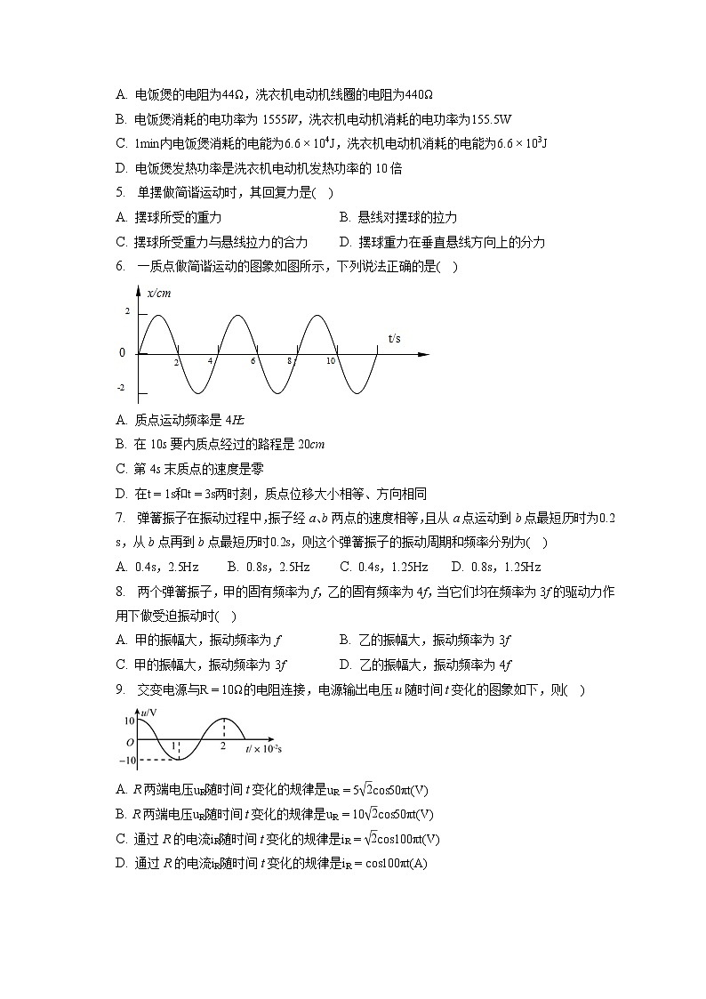 2021-2022学年北京市昌平区新学道临川学校全国班高二(下)第一次月考物理试卷(含答案解析)02