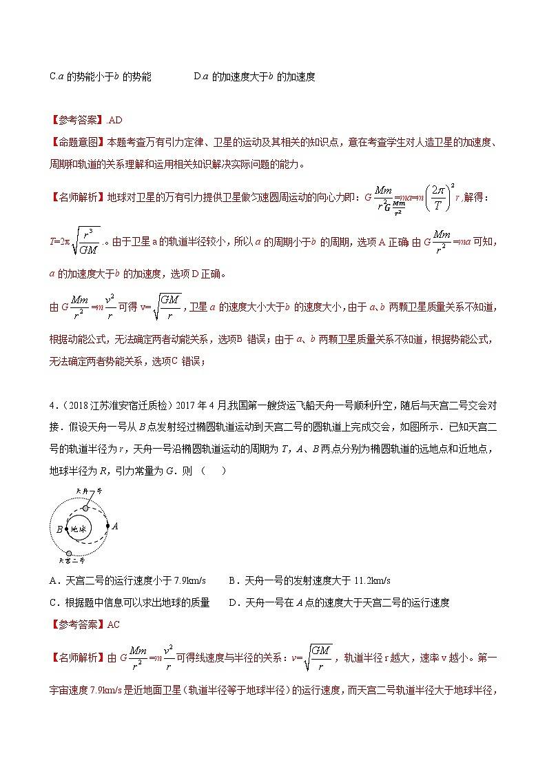 高考物理模拟题练习 专题5.9 航天和宇宙探测(基础篇)(解析版)第3页