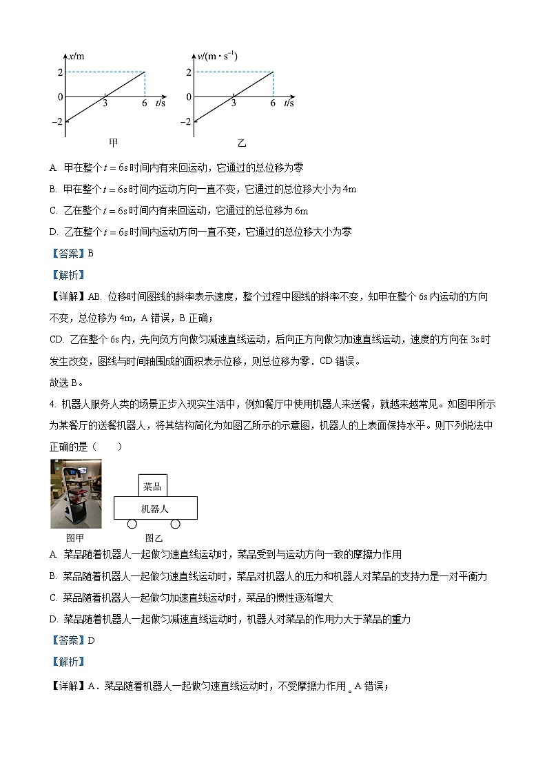 湖南省衡阳市2022-2023学年高一上学期期末物理试题含解析第3页