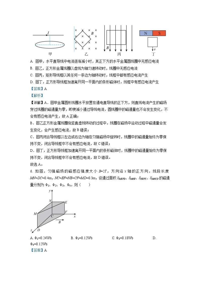 2022-2023学年浙江省湖州市高二上学期2月期末调研测试物理试题（解析版）03