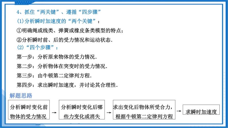 专题  瞬时加速度(突变)问题和动力学图像问题(课件)-高中物理课件（人教版必修第一册）07