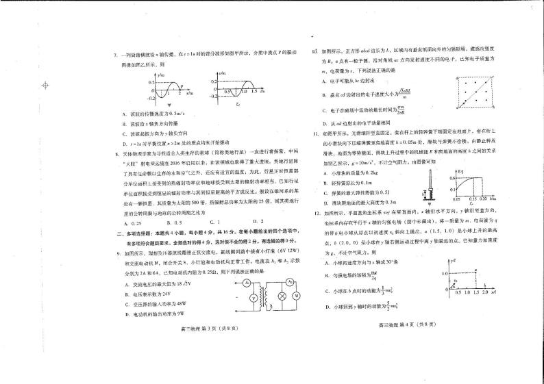 2021届山东省潍坊市高三下学期5月模拟考试（三模）物理试题 PDF版02