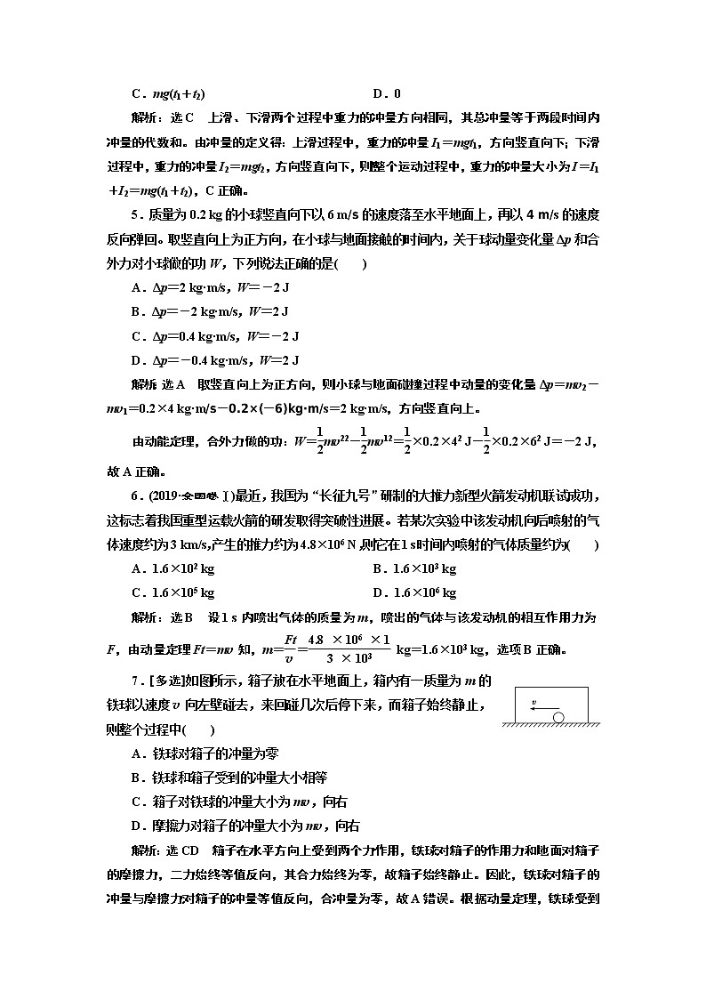 课时跟踪训练 (一) 动量 动量定理第2页