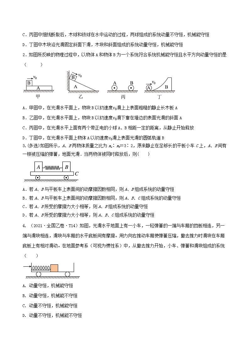 专题41动量守恒的条件 爆炸、反冲运动 人船模型(原卷版)第2页