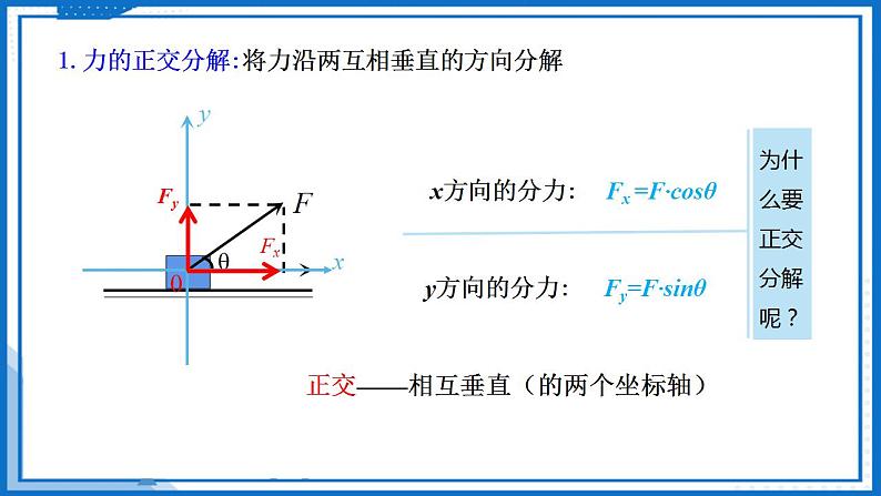 专题 力的正交分解(课件)-高中物理课件(人教版2019必修第一册)05