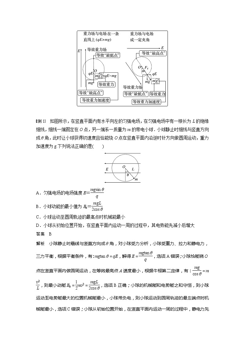 高考物理一轮复习题型解析第八章专题强化十五带电粒子在电场中的力电综合问题03