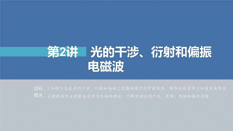 高考物理一轮复习第十四章第2讲光的干涉、衍射和偏振电磁波课件PPT第2页