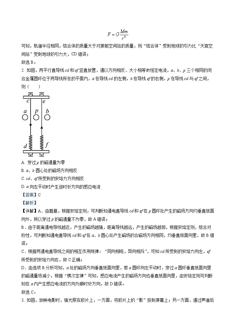 2023届广东省广州市普通高中高三下学期综合测试(一)物理试题(解析版)第2页