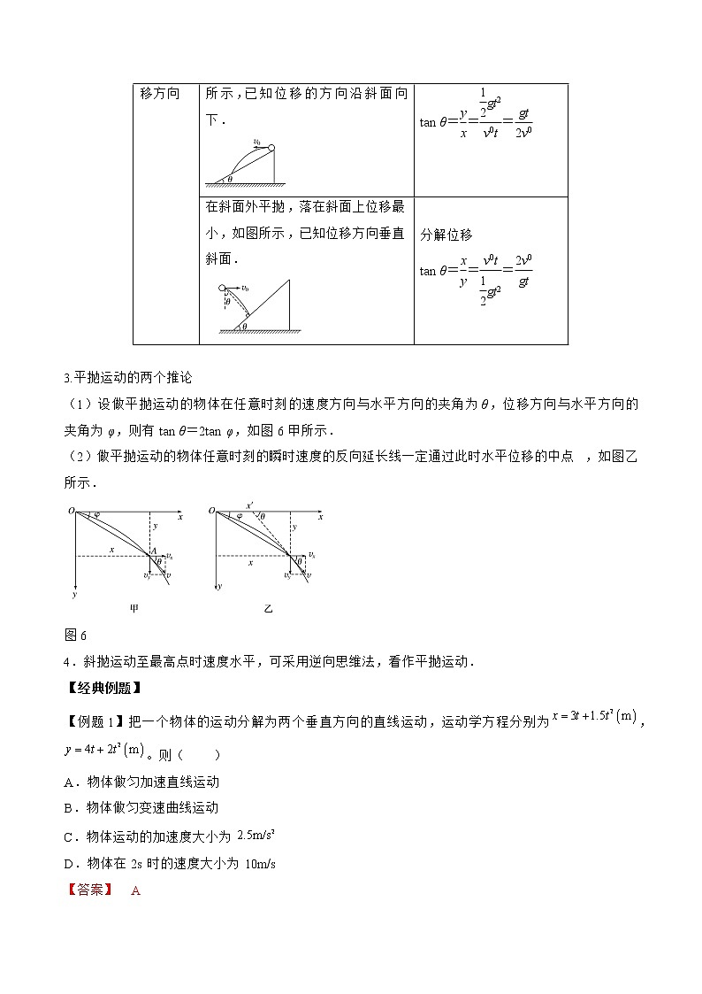 专题04 运动的合成与分解 平抛运动-高三物理二轮复习(命题规律+知识荟萃+经典例题+精选习题)(江苏专用)(解析版)第3页