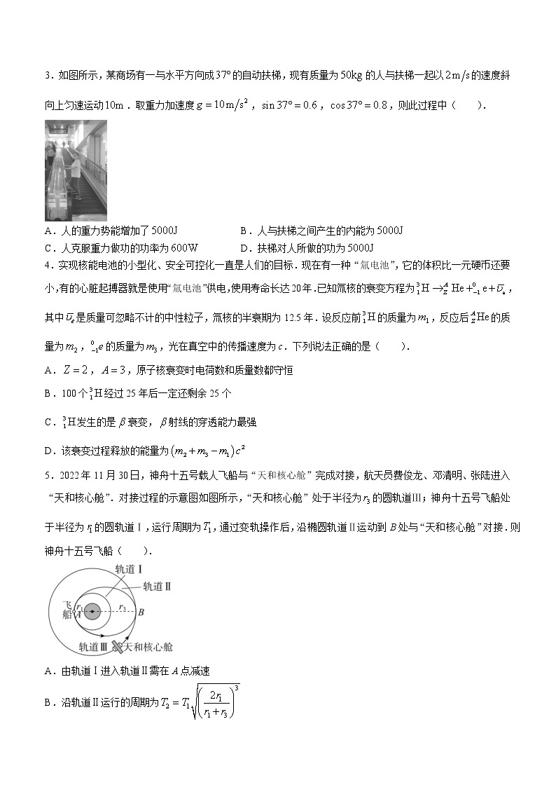 2023湛江高三下学期3月普通高考测试（一）（一模）物理含解析02