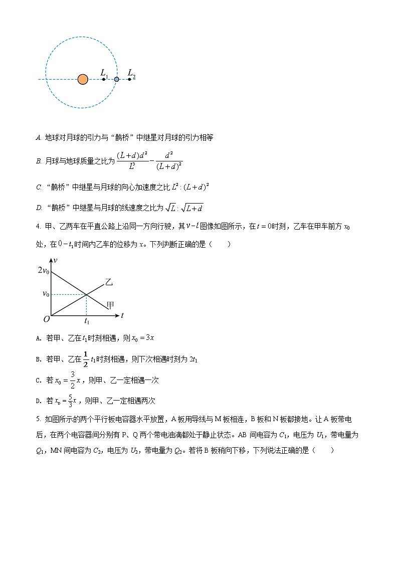 安徽省黄山市2021-2022学年高三下学期第二次质量检测理综物理试题 Word版无答案第2页
