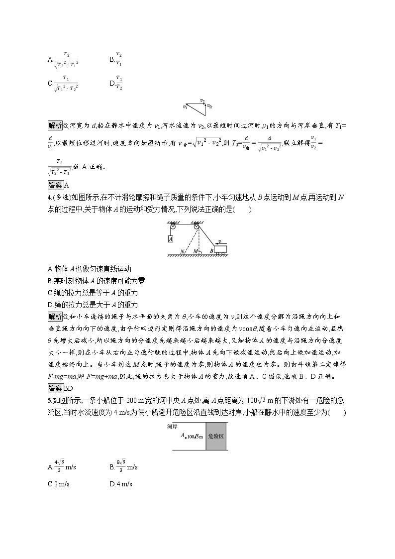 第2章　抛体运动 习题课 运动的合成与分解的两个模型02