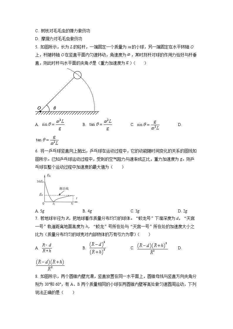 江苏省南通市海安高级中学2022-2023学年高一物理下学期第一次月考试题(Word版附答案)第2页