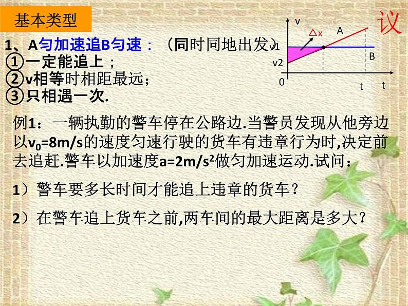 2022-2023年高考物理一轮复习 追及相遇问题1课件(重点难点易错点核心热点经典考点)第4页