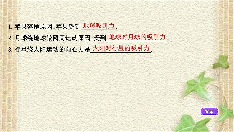2022-2023年教科版(2019)新教材高中物理必修2 第3章万有引力定律3.2万有引力定律课件第3页
