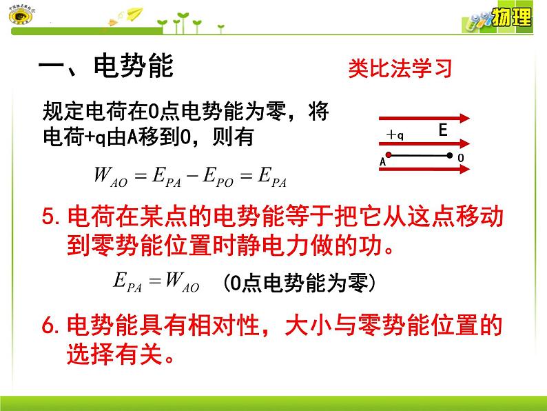 10.1 电势能和电势 课件-2022-2023学年高二上学期物理人教版(2019)必修第三册第5页