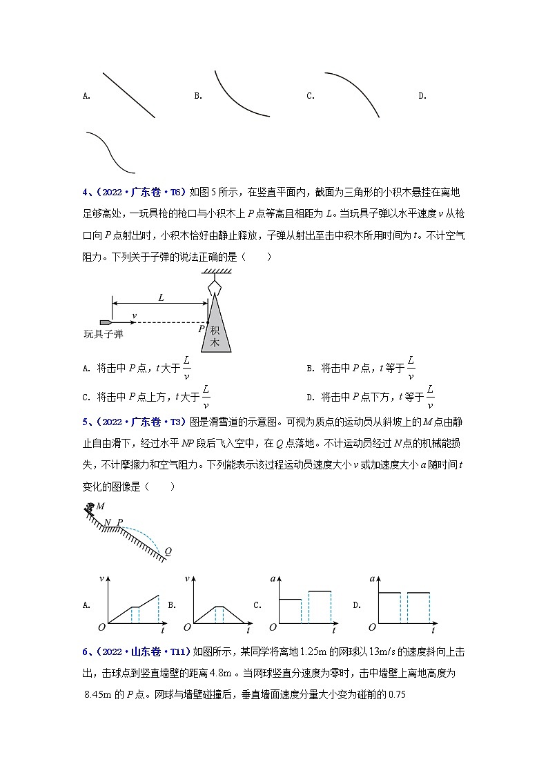高考物理二轮复习【真题汇编】专题04 曲线运动03