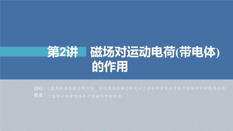 新高考物理一轮复习课件  第10章 第2讲　磁场对运动电荷(带电体)的作用04