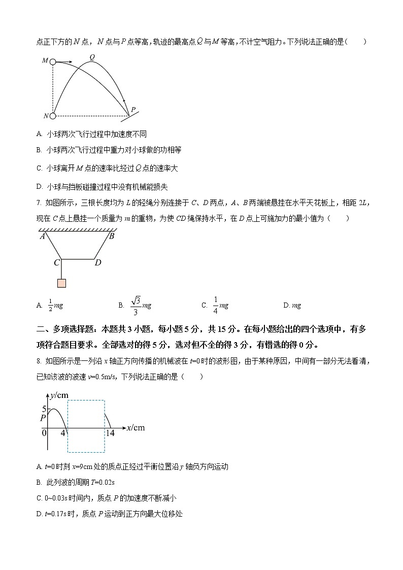 2022-2023学年重庆市西南大学附属中学高三下学期拔尖强基定时期中质检试题 物理(解析版)第3页