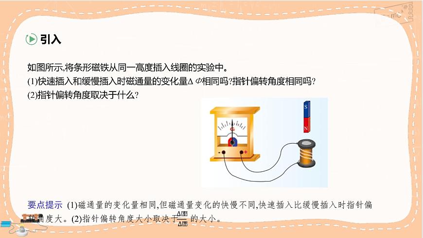 魯科版高中物理選擇性必修第二冊·第2章第2節(jié)法拉第電磁感應(yīng)定律（課件PPT）第3頁