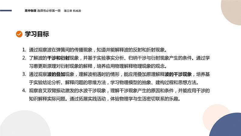 粤教版高中物理选择性必修第一册·第三章机械波3.3机械波的传播现象(课件PPT)第2页