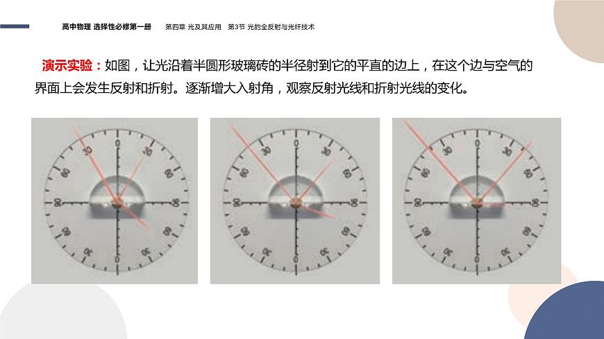 粵教版高中物理選擇性必修第一冊·第四章光及其應用4.3 光的全反射與光纖技術 （課件PPT）第4頁