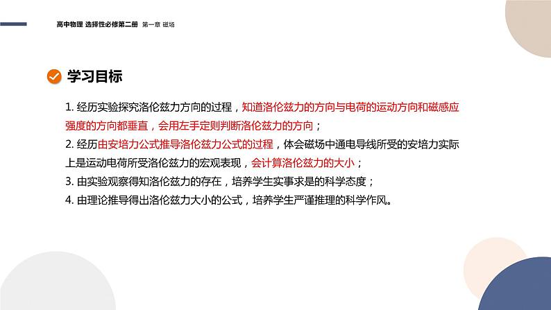 粤教版高中物理选择性必修第二册·1.3洛伦兹力(课件PPT)02