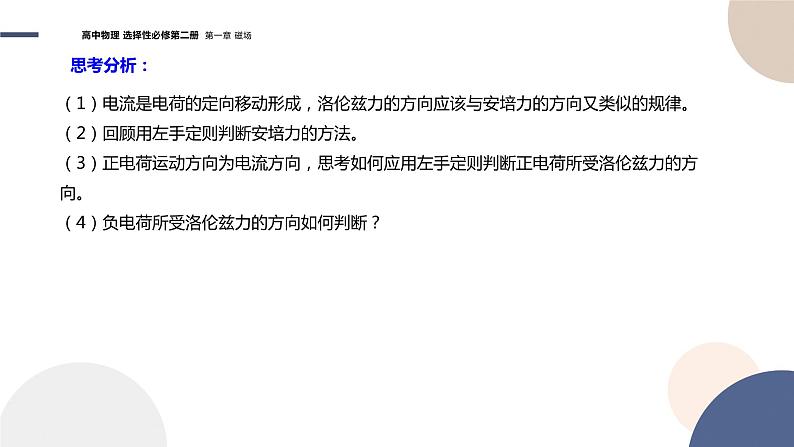 粤教版高中物理选择性必修第二册·1.3洛伦兹力(课件PPT)06