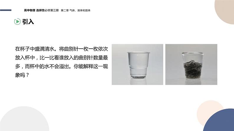 粤教版高中物理选择性必修第三册·第二章气体、液体和固体 第4节液体的表面张力(课件PPT)第3页