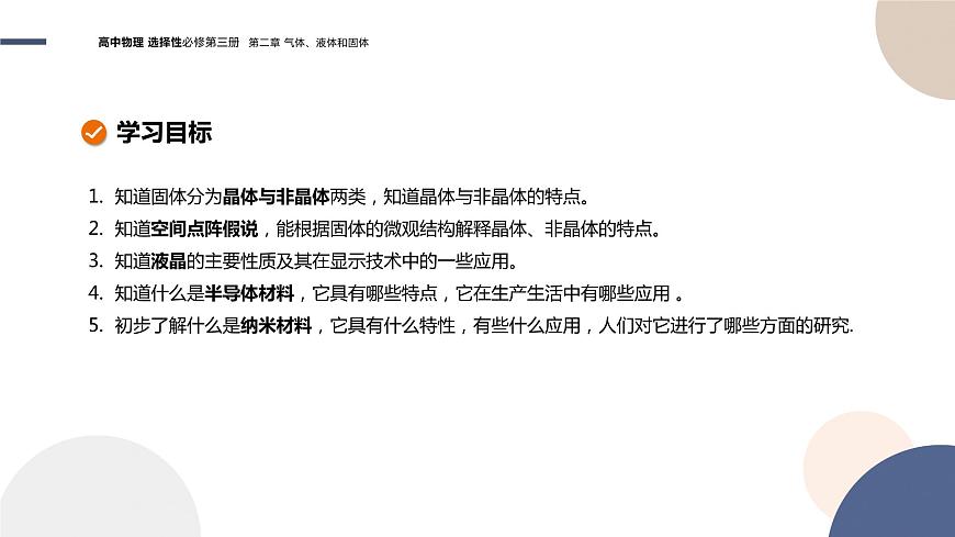 粵教版高中物理選擇性必修第三冊·第二章氣體、液體和固體 第5節(jié)晶體 第6節(jié)新材料.（課件PPT）第2頁