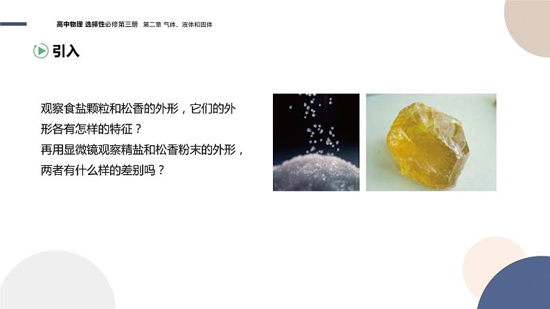 粤教版高中物理选择性必修第三册·第二章气体、液体和固体 第5节晶体 第6节新材料.(课件PPT)第3页