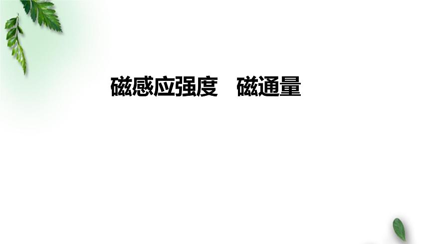2022-2023年人教版(2019)新教材高中物理必修3 第13章電磁感應與電磁波初步第2節(jié)磁感應強度磁通量(1)課件第1頁