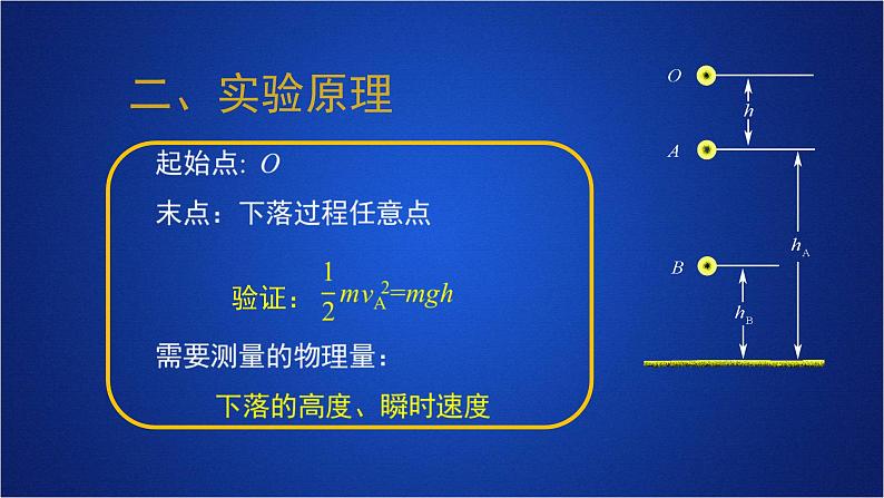 2022-2023年人教版(2019)新教材高中物理必修2 第8章机械能守恒定律第5节实验:验证机械能守恒定律课件05