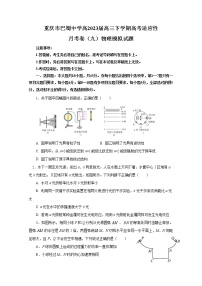重庆市巴蜀中学2022-2023学年高三物理下学期高考适应性月考（九）模拟试题1（Word版附答案）