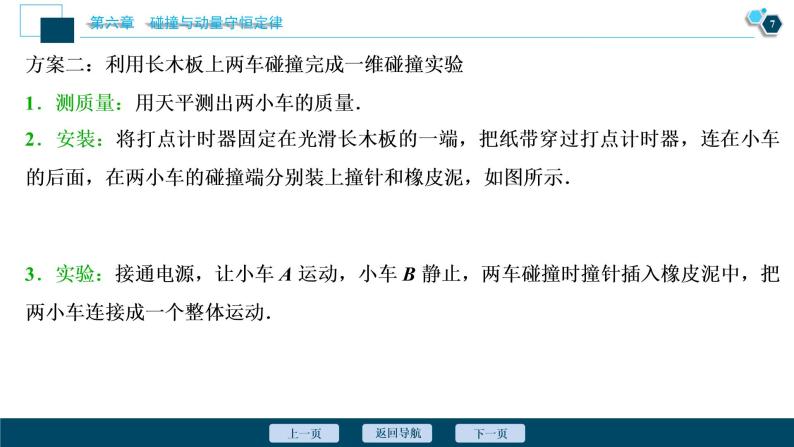 高考物理一轮复习课件+讲义  第6章 4 实验七　验证动量守恒定律08