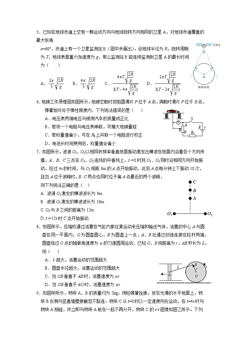 江苏省南京师范大学附属中学2022-2023学年高三一模适应性考试 物理 Word版含解析第2页